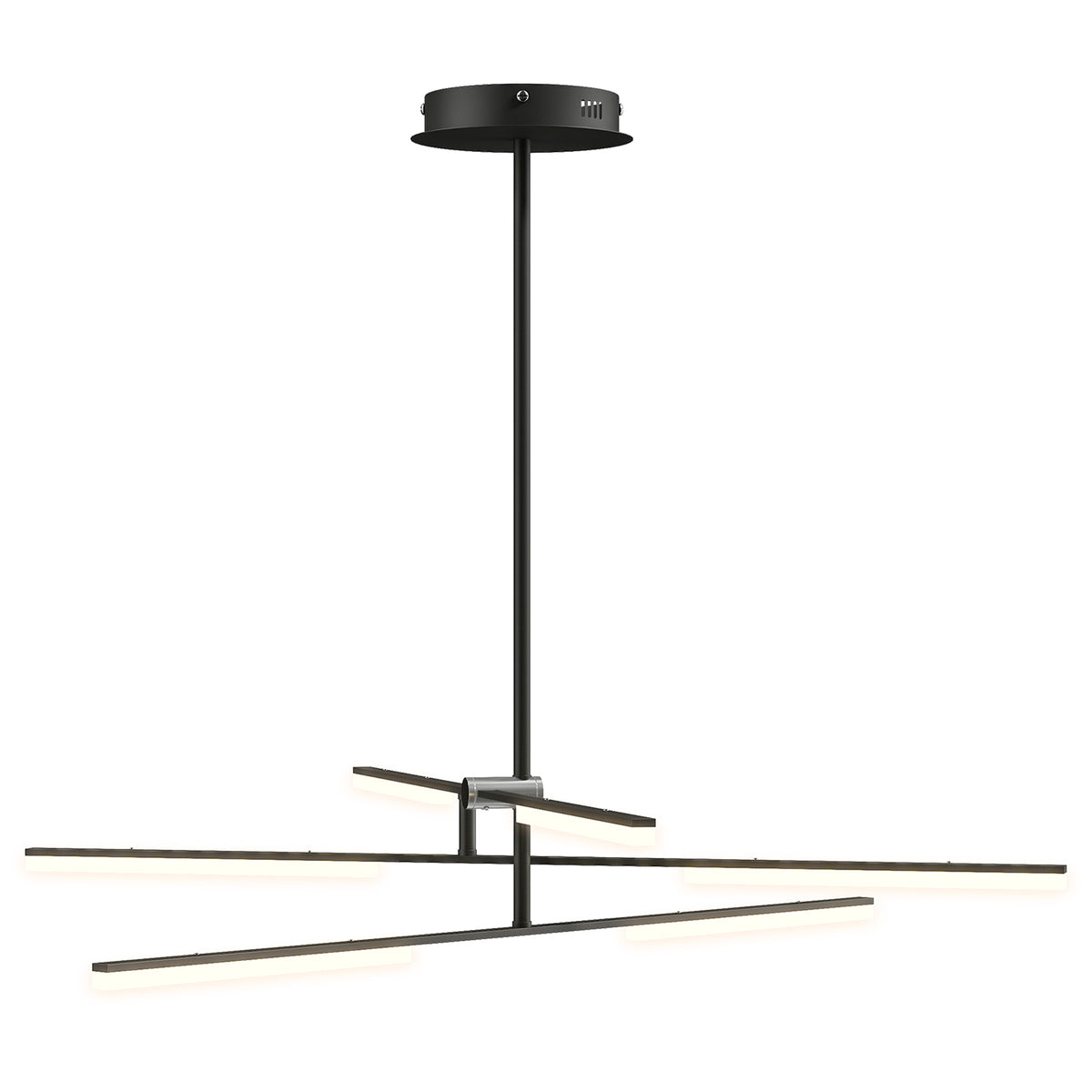 Lámpara colgante LED negra, vista lateral