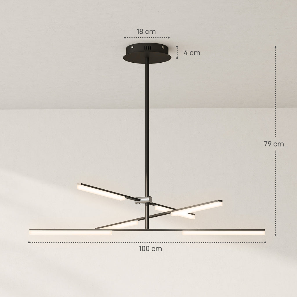 Medidas de la lámpara colgante: Ø 100 cm y 79 cm de alto