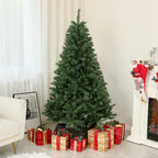 Árbol de Navidad de 180 cm junto a una chimenea con regalos