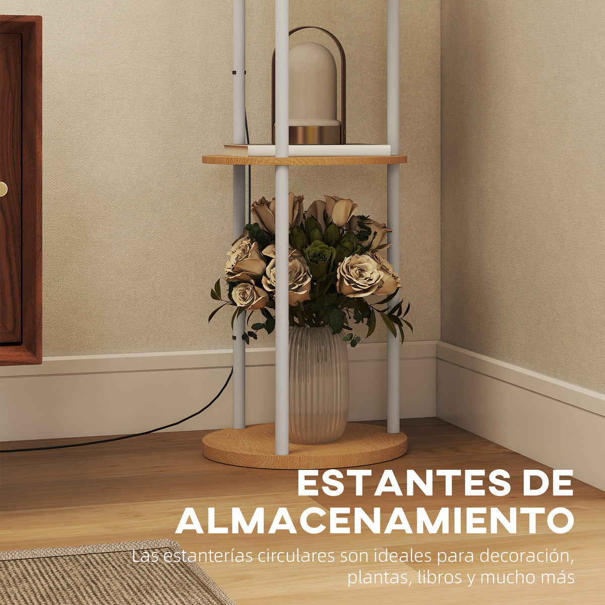 Estantes de almacenamiento de la lámpara de pie