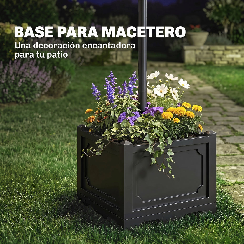 Base en forma de maceta para plantar flores
