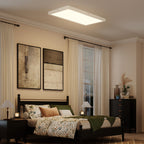 Plafón LED de techo en un dormitorio