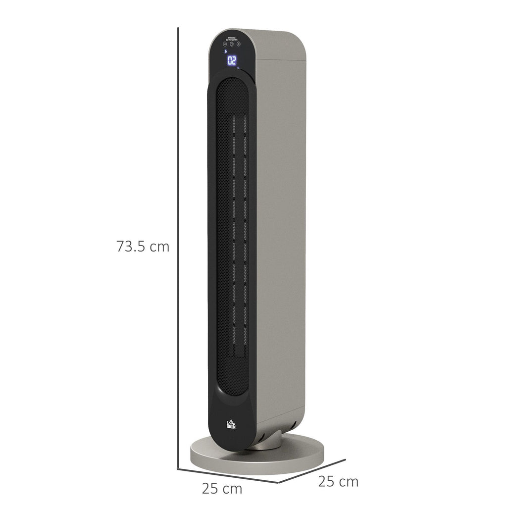 Medidas del calefactor de torre: Ø 25 cm y 73,5 cm de alto