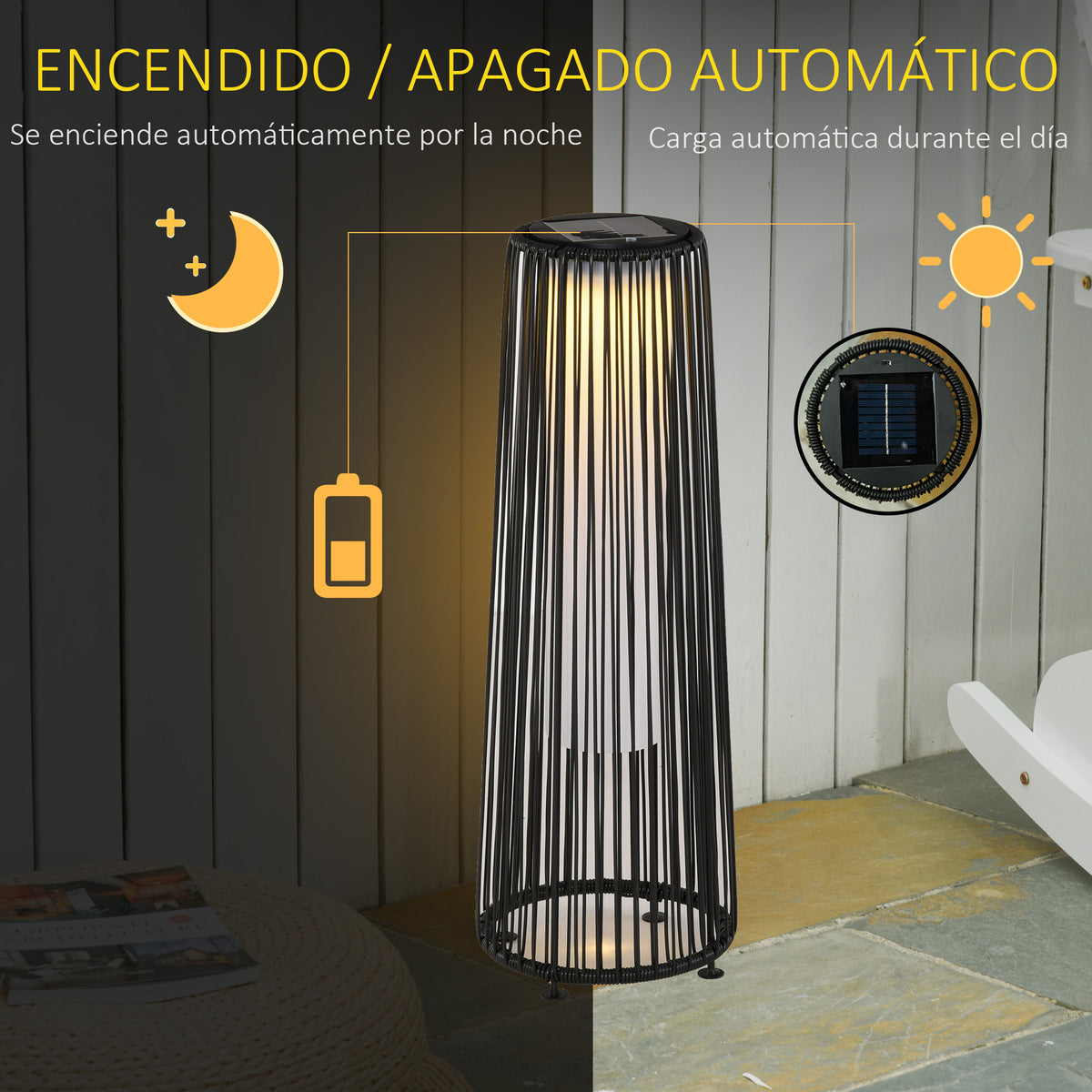 Diseño decorativo de ratán sintético
