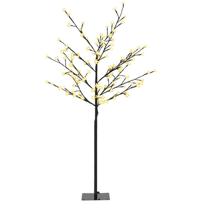 Árbol de flor de cerezo de 120 cm con 120 luces LED sobre fondo blanco