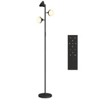 Lámpara de pie LED negra con 3 cabezas giratorias, vista 8