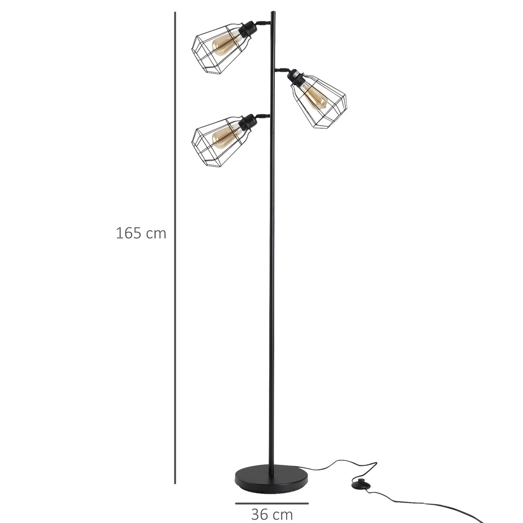 Medidas de la lámpara de pie: 165 cm de alto y base de 36 cm