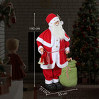 Medidas de la figura de Papá Noel: 140 cm de alto, 55 cm de ancho y 21 cm de fondo