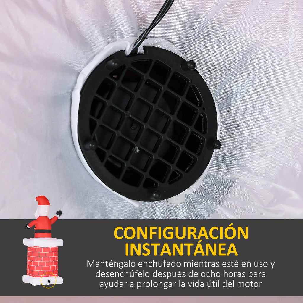 Configuración instantánea: ventilador del Papá Noel hinchable y consejo para mantenerlo enchufado