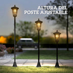Estacas y tornillos incluidos para instalar en césped o superficies duras