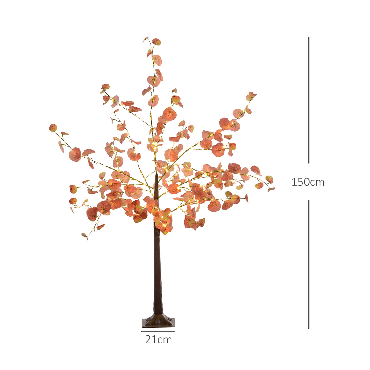 Medidas del árbol: 150 cm de alto y base de 21 × 21 cm