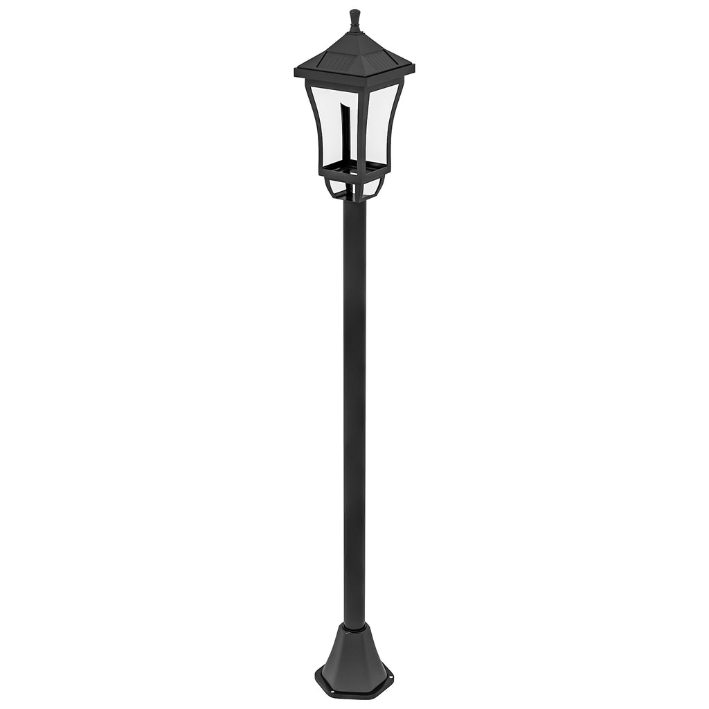 Farol solar negro, vista frontal