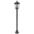Farol solar negro, vista frontal