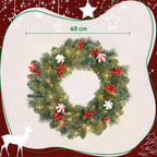 Medidas de la corona de Navidad: 60 cm de diámetro