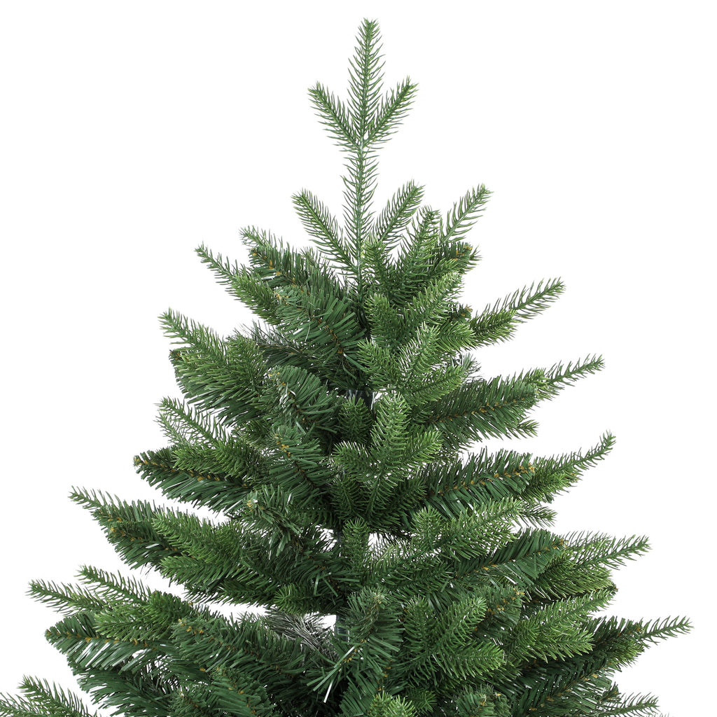 Parte superior del árbol de Navidad sobre fondo blanco