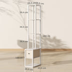 Medidas de la lámpara de pie: 43,5 × 26,5 cm y 169 cm de alto