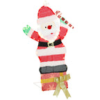 Papá Noel luminoso de 93 cm con 97 LED, vista completa sobre fondo blanco