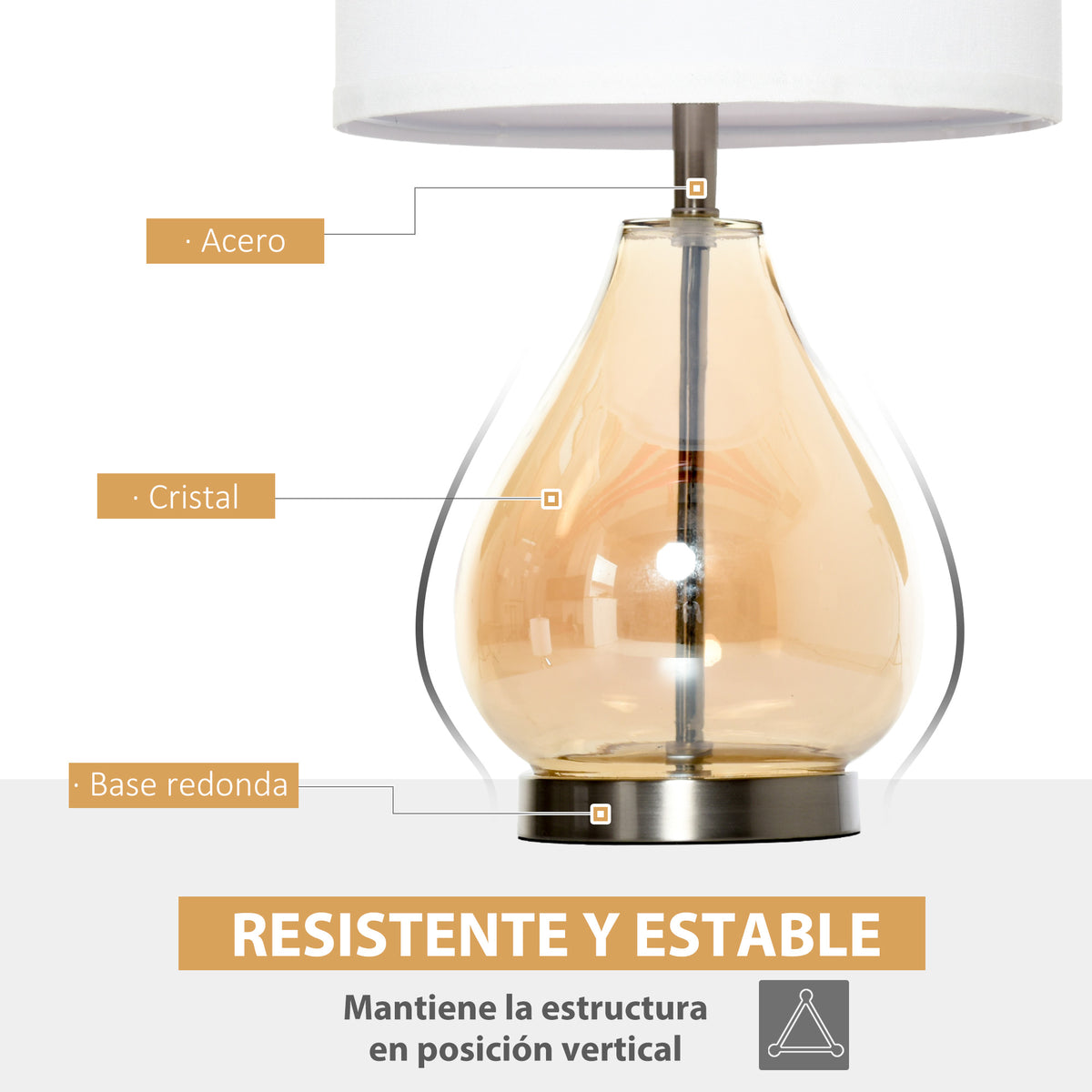 Estructura de cristal en forma de lágrima
