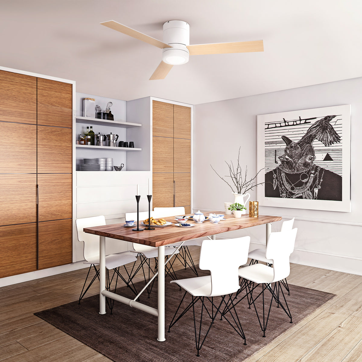 Aspas de MDF con acabado de madera