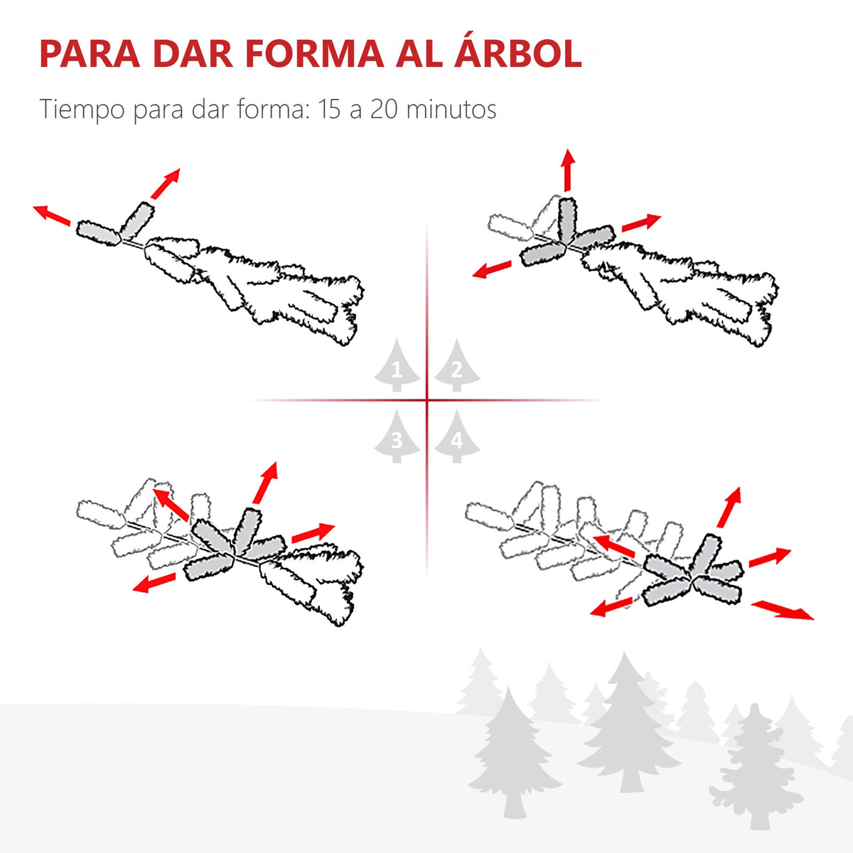 Pasos para dar forma a las ramas del árbol en 15 a 20 minutos