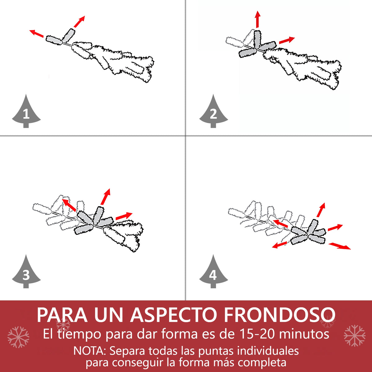 Pasos para dar forma a las ramas del árbol en 15-20 minutos