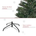 Ramas de árbol realistas y base metálica resistente
