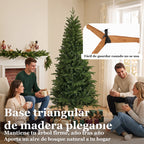 Base triangular de madera plegable que mantiene el árbol firme