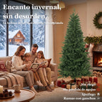 Familia leído junto al árbol: encanto invernal, sin desorden