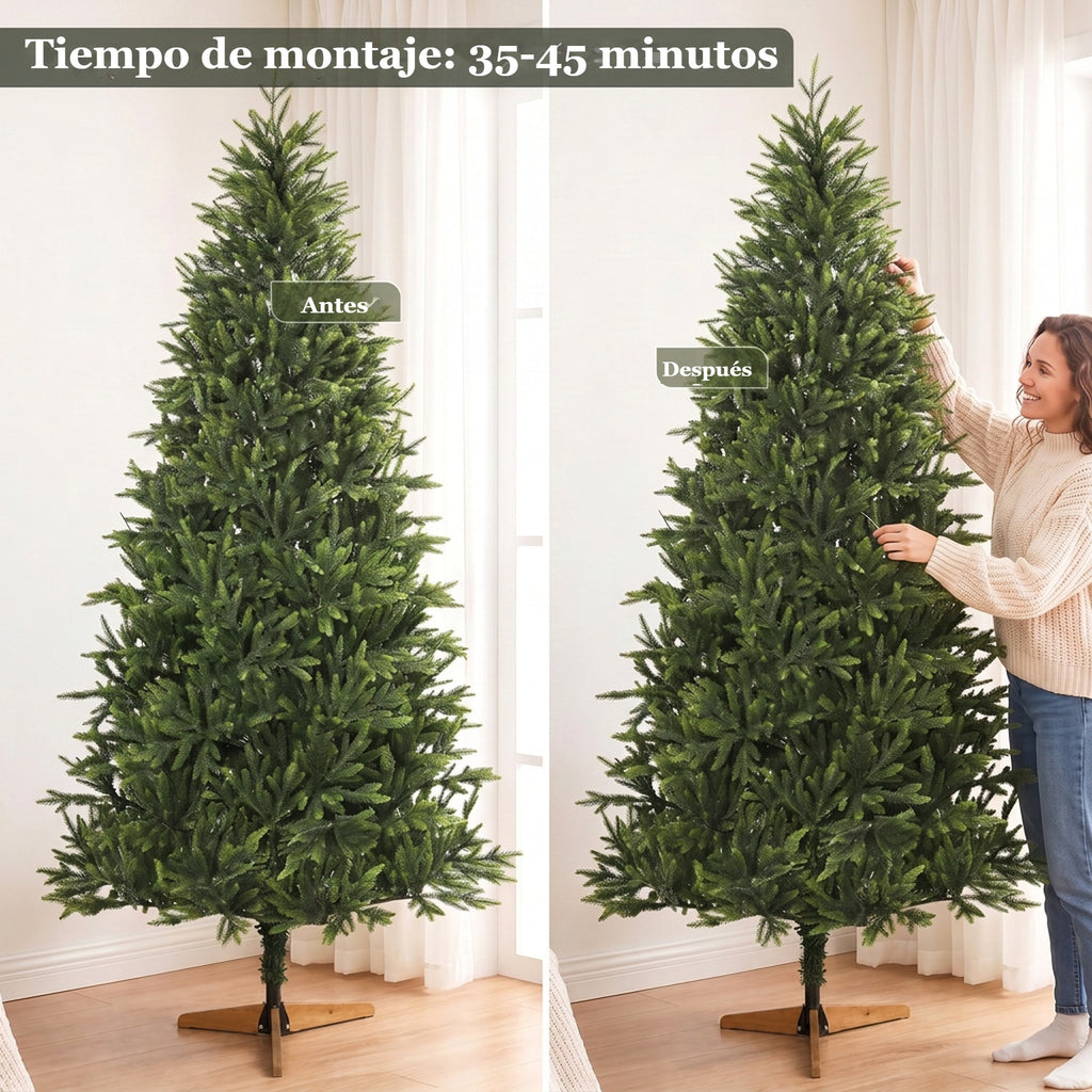 Árbol antes y después de dar forma a las ramas, 35-45 minutos