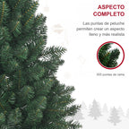 Aspecto completo: las puntas de peluche crean un abeto lleno y realista, con 305 puntas de rama