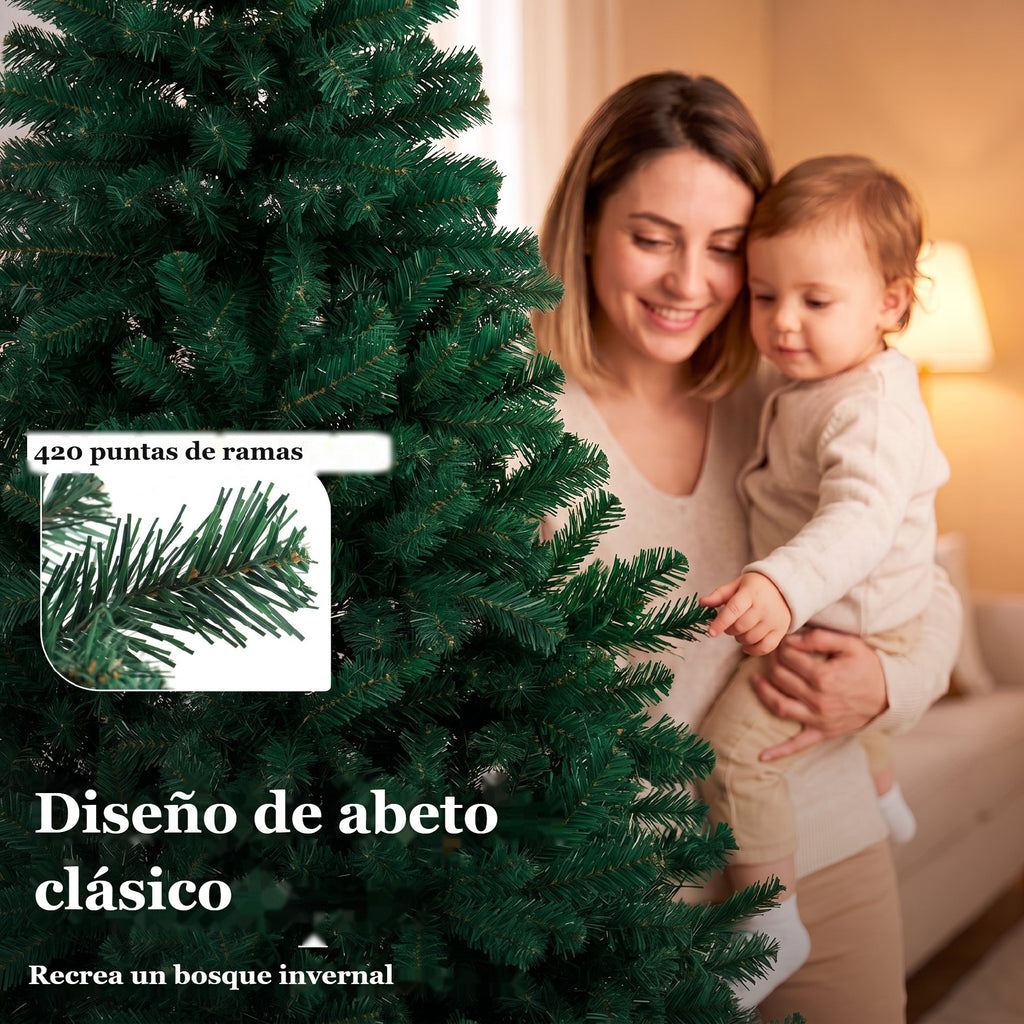Diseño de abeto clásico: detalle de 420 puntas de ramas del abeto de Navidad