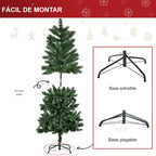 Fácil de montar: abeto en varias partes con base extraíble y base plegable