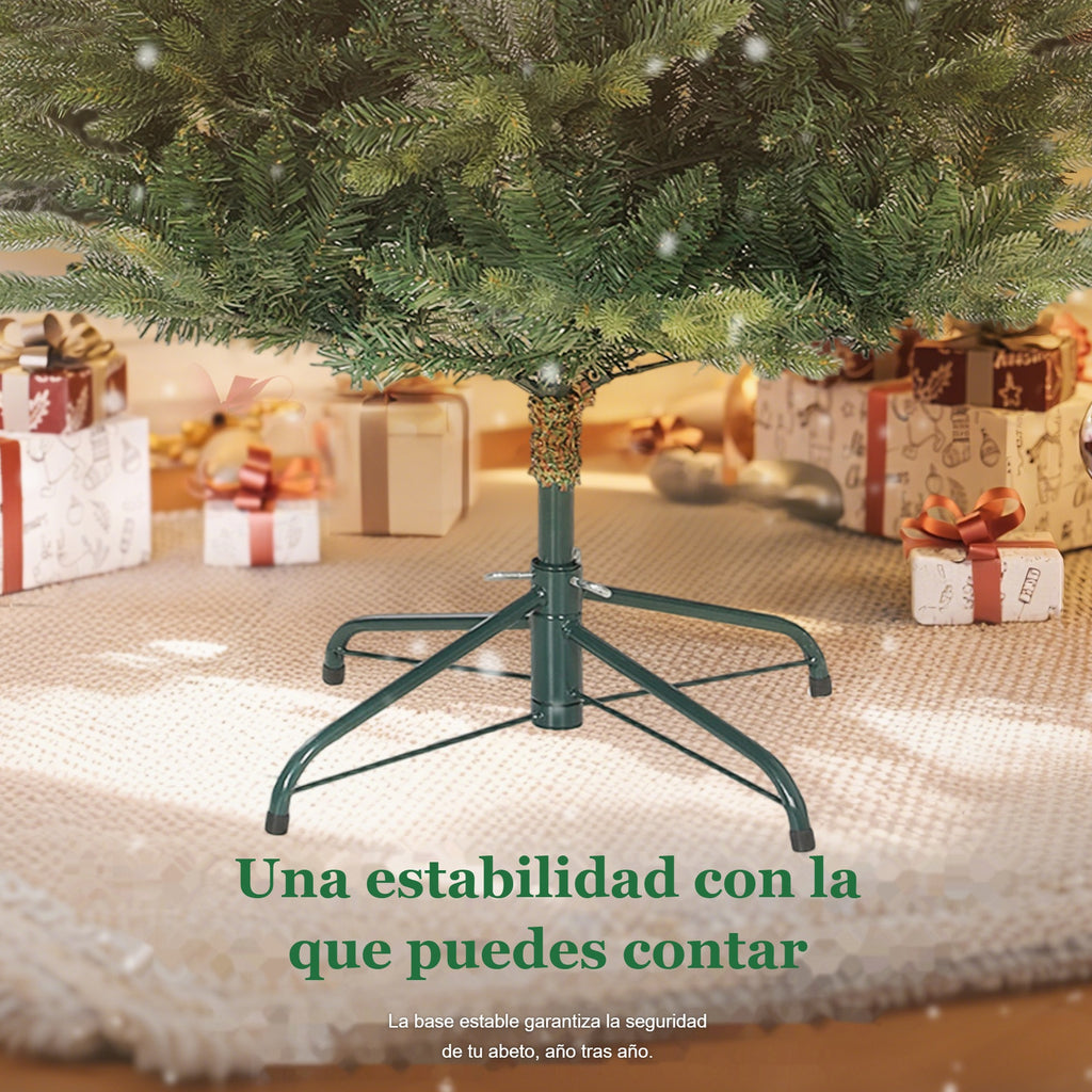 Una estabilidad con la que puedes contar: base metálica estable del abeto de Navidad
