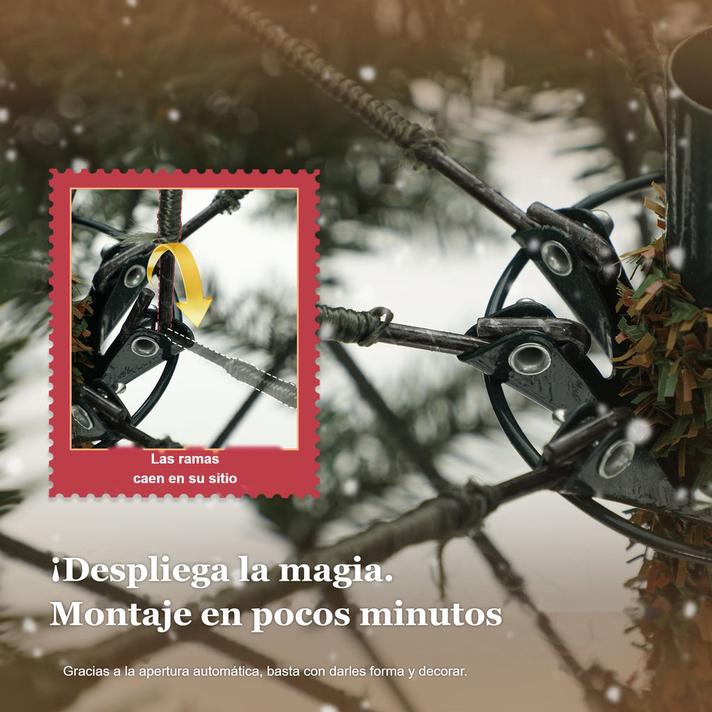 Despliega la magia: montaje en pocos minutos, las ramas caen en su sitio con la apertura automática