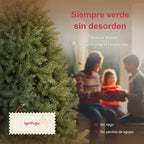 Siempre verde, sin desorden: abeto de Navidad denso con ignífugo, sin riego y sin pérdida de agujas