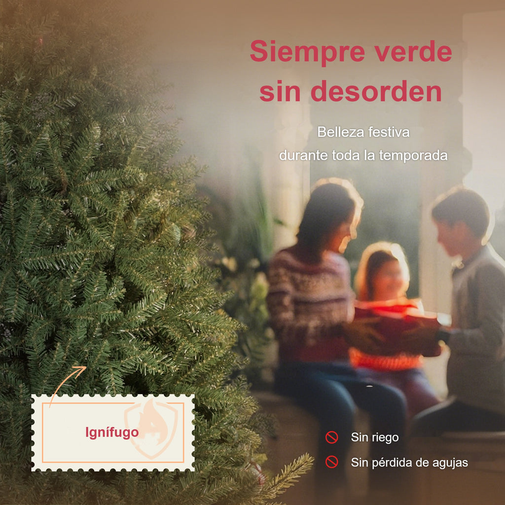 Siempre verde, sin desorden: abeto de Navidad denso con ignífugo, sin riego y sin pérdida de agujas