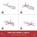 Para dar forma al abeto: cuatro pasos para abrir las ramas, con un tiempo de 35 a 40 minutos
