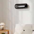 Calefactor de pared negro con mando a distancia
