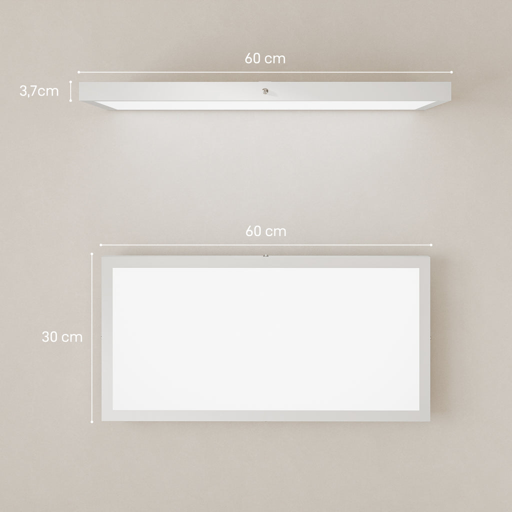 Medidas del plafón LED: 60 × 30 × 3,7 cm