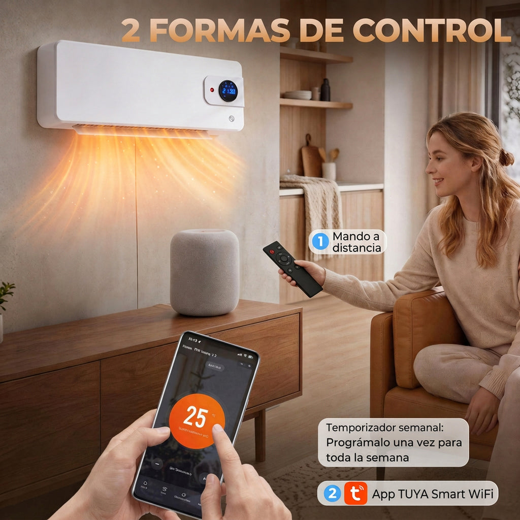 Control con app Tuya, Alexa, Google Assistant o mando