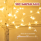 120 luces LED con 3 niveles de brillo