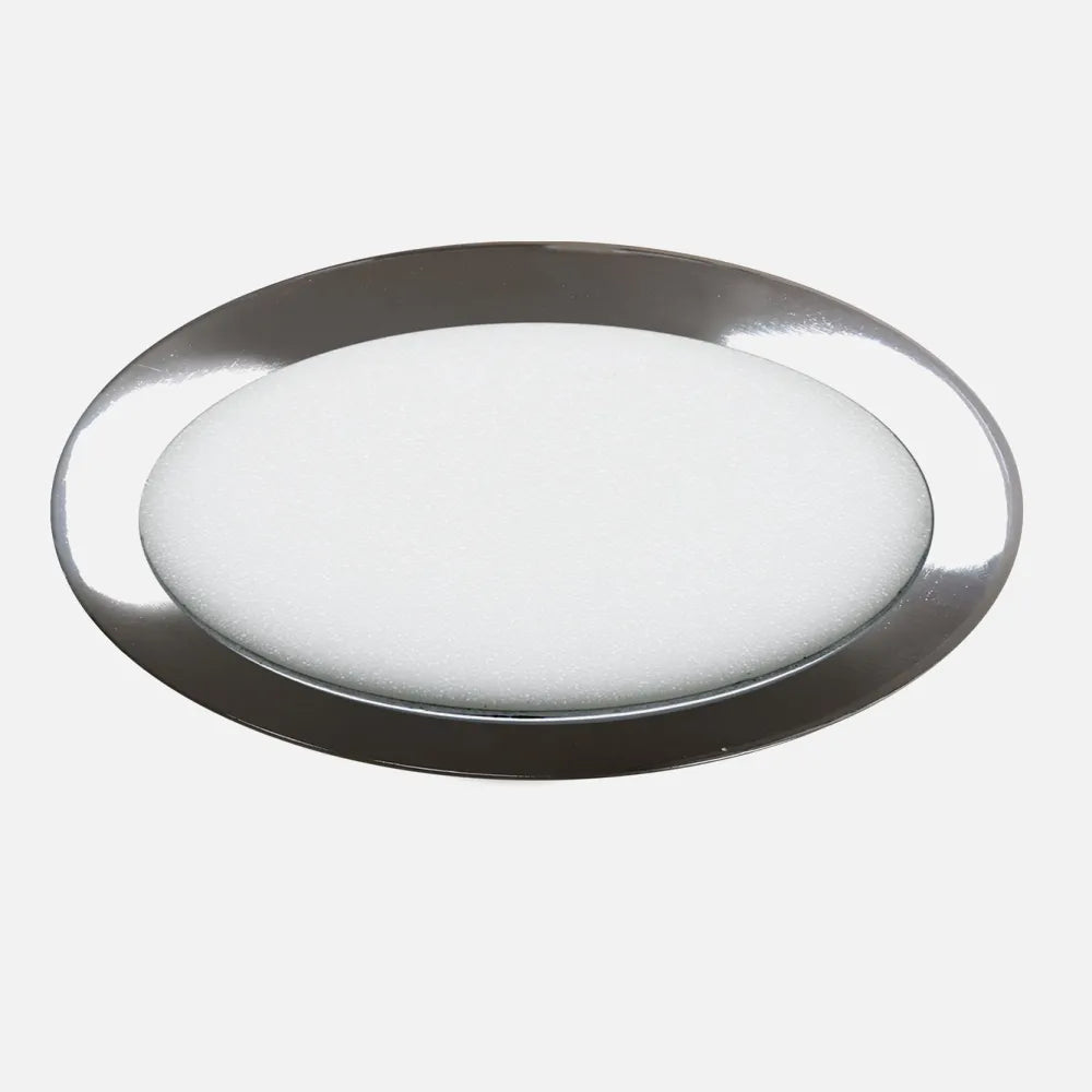 Downlight LED empotrable redondo extraplano de 18 W con aro cromado
