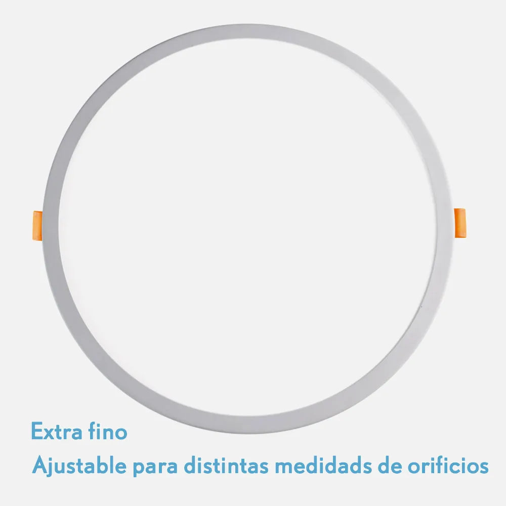 Downlight LED empotrable de 20 W con corte ajustable para distintas medidas de agujero