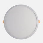 Detalle del downlight LED empotrable de 20 W de aluminio y policarbonato