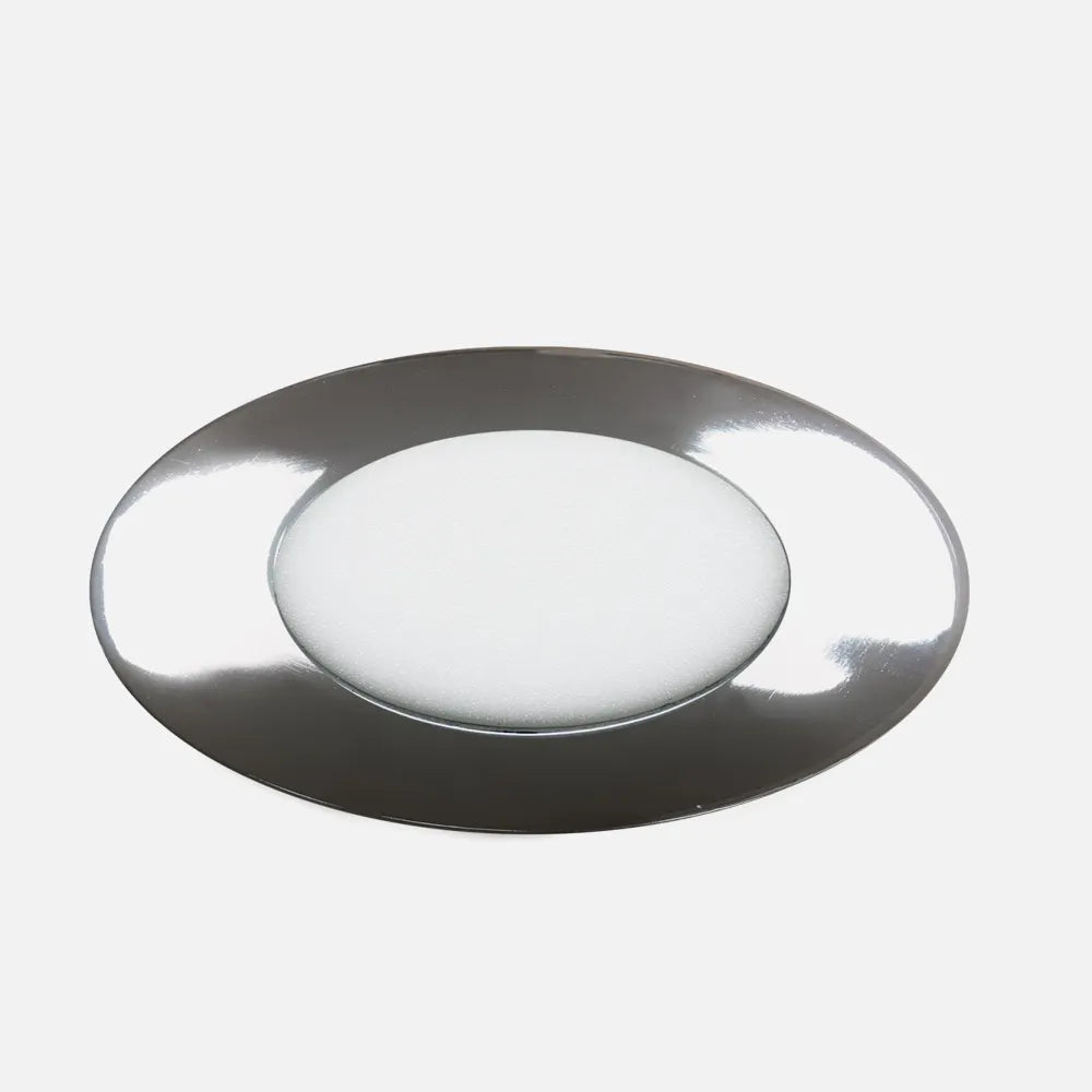 Downlight LED empotrable redondo extraplano de 5 W con aro cromado