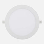 Downlight LED empotrable redondo blanco de 24 W visto de frente