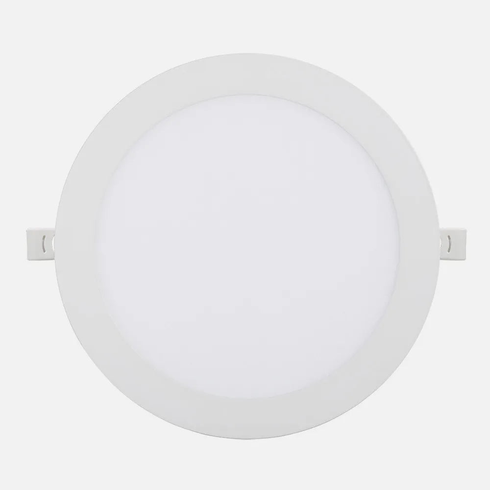 Downlight LED empotrable redondo blanco de 24 W visto de frente