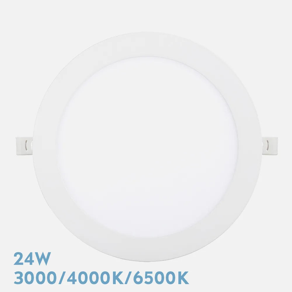 Downlight LED empotrable redondo blanco de 24 W con tres tonos de luz seleccionables