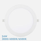 Downlight LED empotrable redondo blanco de 24 W con tres tonos de luz seleccionables