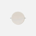 Downlight LED empotrable redondo blanco de 18 W y 2 cm de altura visto de frente